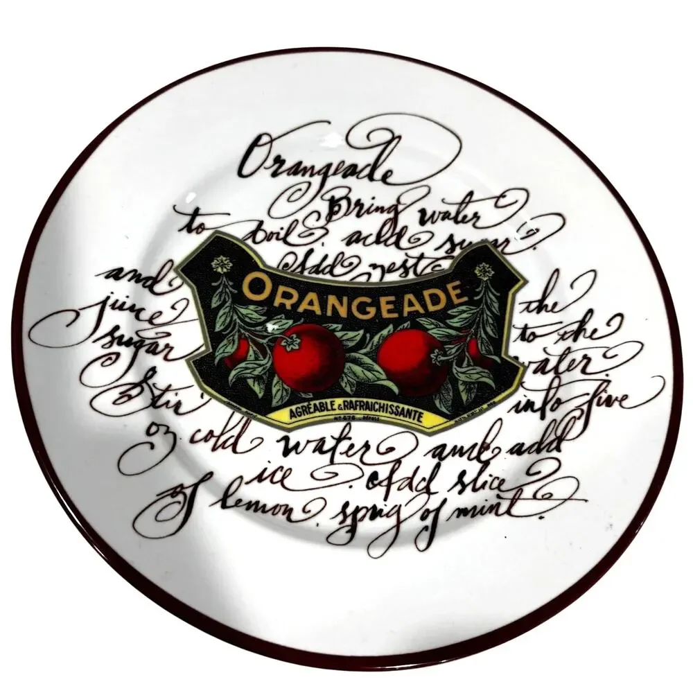 Williams Sonoma Rosanna Canape Plates (4) Fruit Design Tidbit Appetizer Display